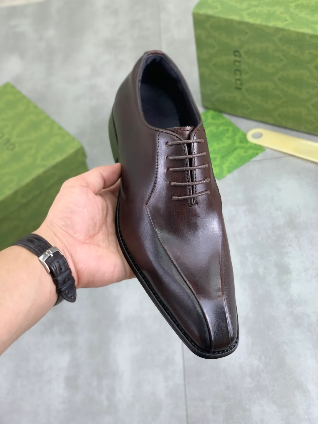 Men's Men's Shoes 💰P542 [New Style] 💰💎💎💎 [Gucci] GUCCI high-end men's formal business leather shoes, original order 1:1! Original imported high-end calfskin, original metal buckle, imported first-layer pigskin lining for feet, original high-end outsole, men's shoe size: 38-44